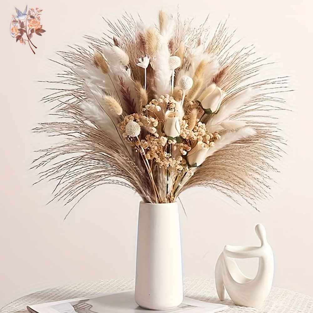 Dried Flower Bouquet - 80Pcs Buket Bunga Kering Artifisial untuk