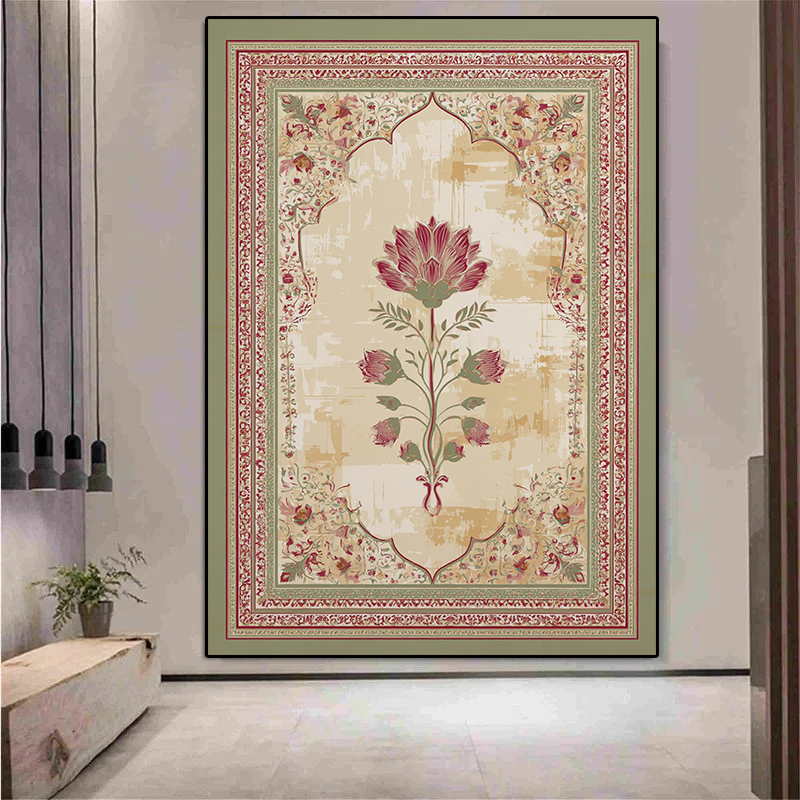 Home Decor Jaipur - Cetak Kanvas Lengkungan Bunga Mughal, Poster