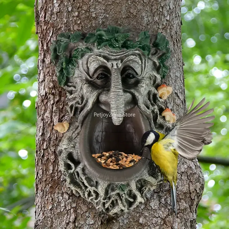 Home Decor Outdoor - Tempat Makan Burung Liar Bentuk Wajah