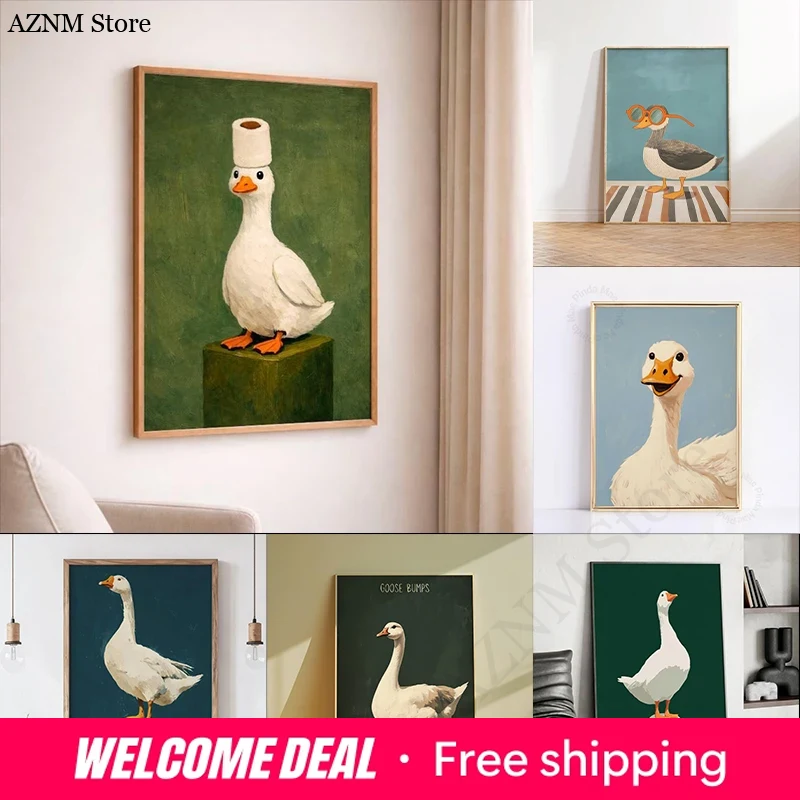 Home Decor Duck - Poster Bebek Angsa, Seni Dinding Kamar