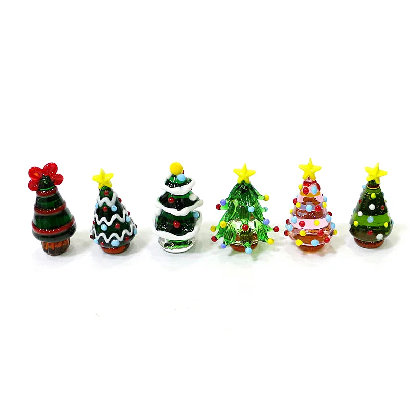 Home Xmas Decor Ideas - Ornamen Pohon Natal Mini Figurine Kaca