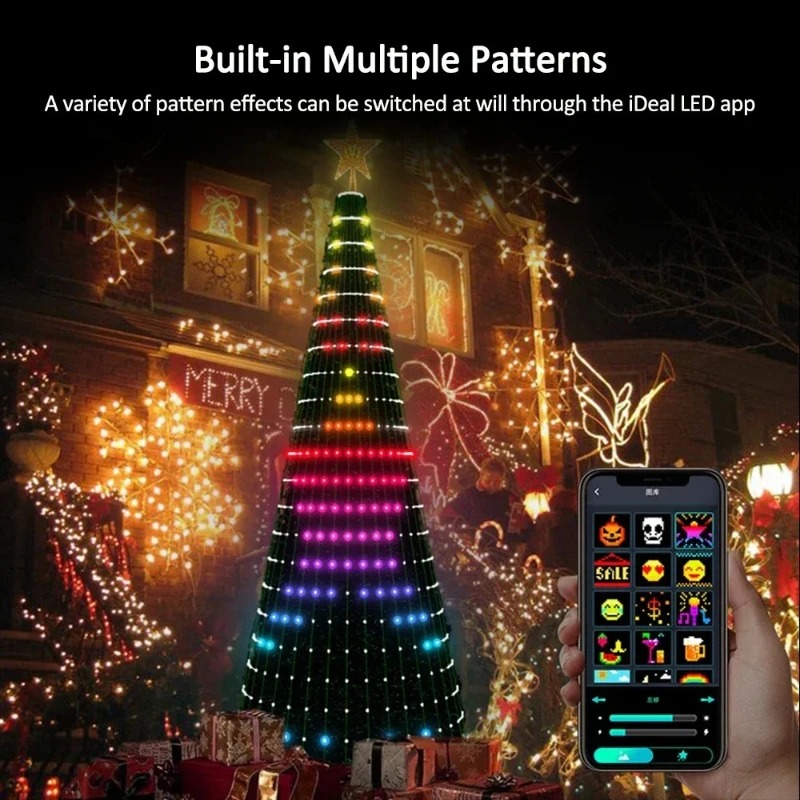 Home Christmas Decor - Lampu Pohon Bintang Natal RGB LED,
