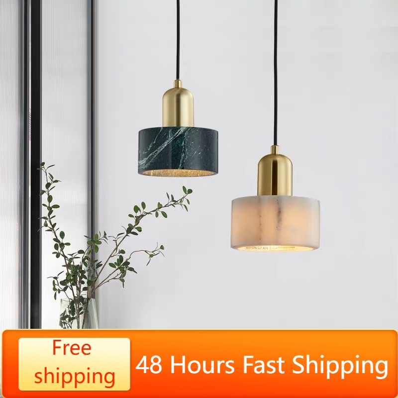 Hanging Moon Lamp - Lampu gantung marmer Nordic, Modern mewah