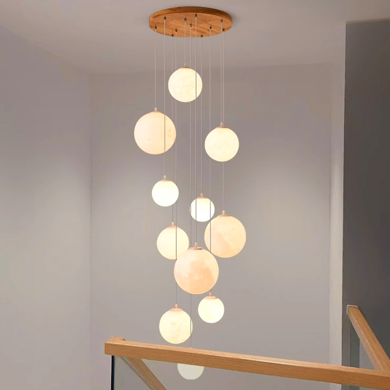 Hanging Moon Lamp - Lampu gantung led dekorasi rumah, lampu