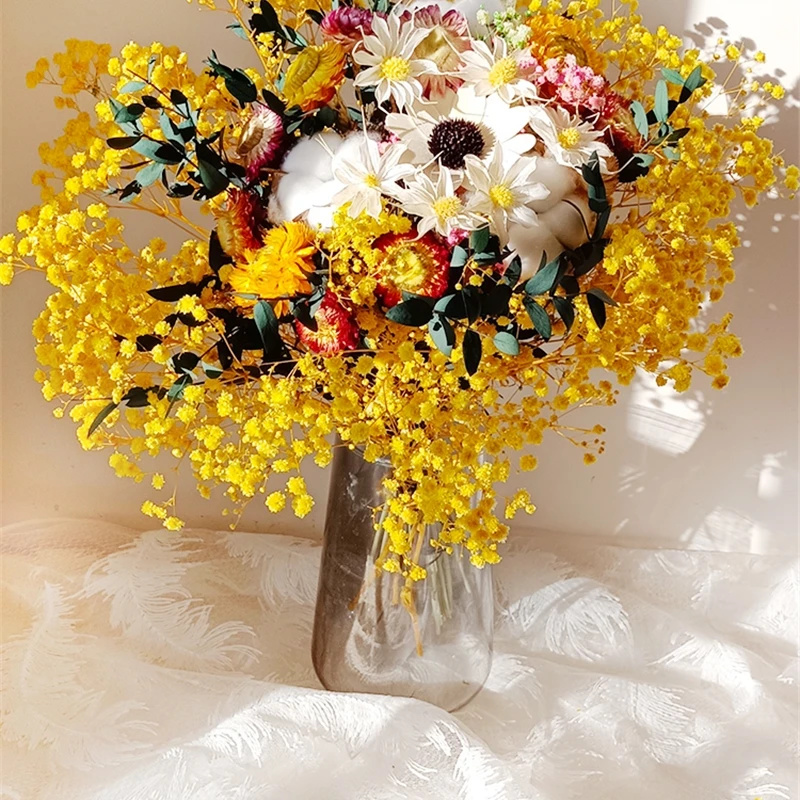 Dried Flower Bouquet - Buket Nafas Bayi Diawetkan Segar Gypsophila