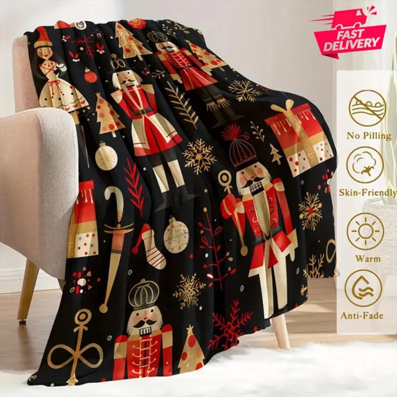 Home Xmas Decor Ideas - Selimut Natal Rusa Hadiah Liburan Dekorasi