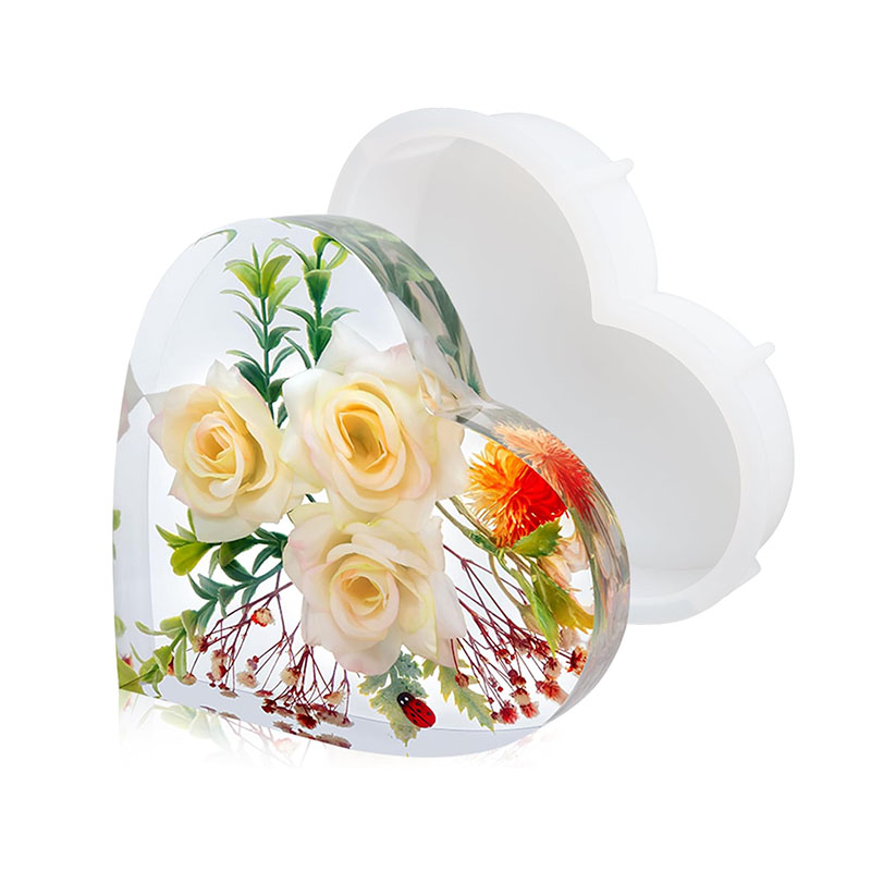 Dried Flower Bouquet - Cetakan Resin Epoksi Bentuk Hati Besar