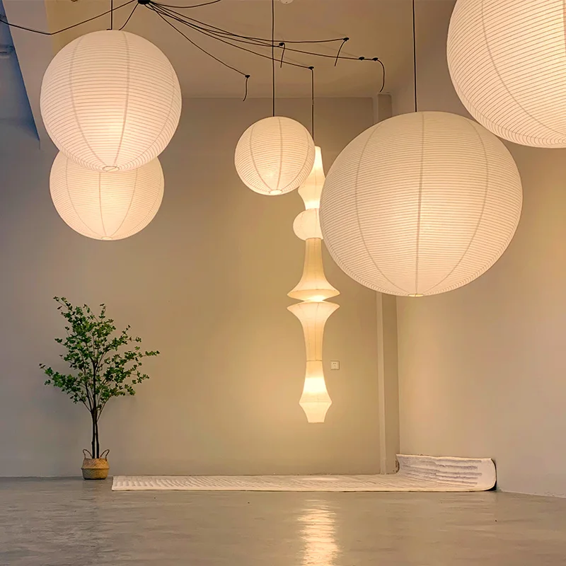 Hanging Moon Lamp - Lampu gantung Jepang Vintage Noguchi perlengkapan