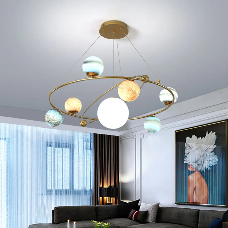 Hanging Moon Lamp - Lampu gantung Planet Nordic, lampu gantung