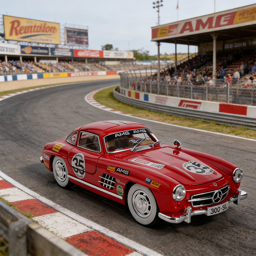 Home Decor Gift - Mobil Model Diecast Alloy 300SL, Mainan