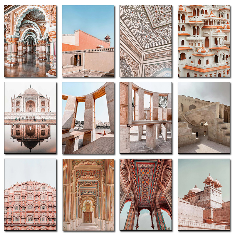 Home Decor Jaipur - Poster Seni Wisata Arsitektur Istana Observatorium