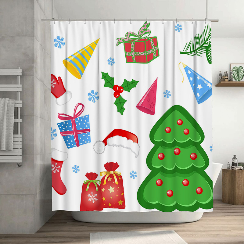 Home Xmas Decor Ideas - TU Tirai Mandi Natal Pola Rusa