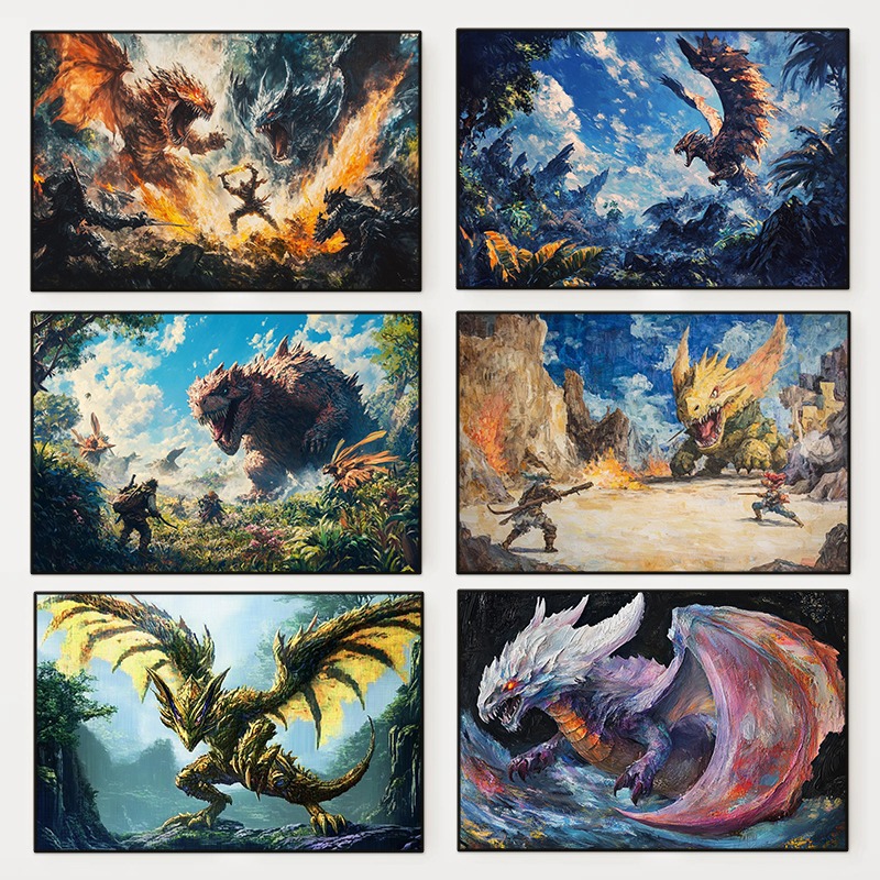 Home Decor Ai - 1 Buah Poster Monster Hunter Ai