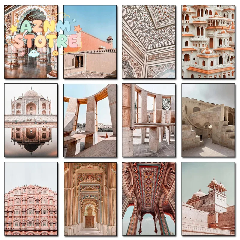Home Decor Jaipur - Poster Seni Wisata Arsitektur Istana Observatorium