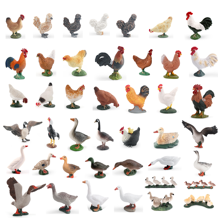 Home Decor Duck - Figur Model Hewan Ternak Simulasi Ayam