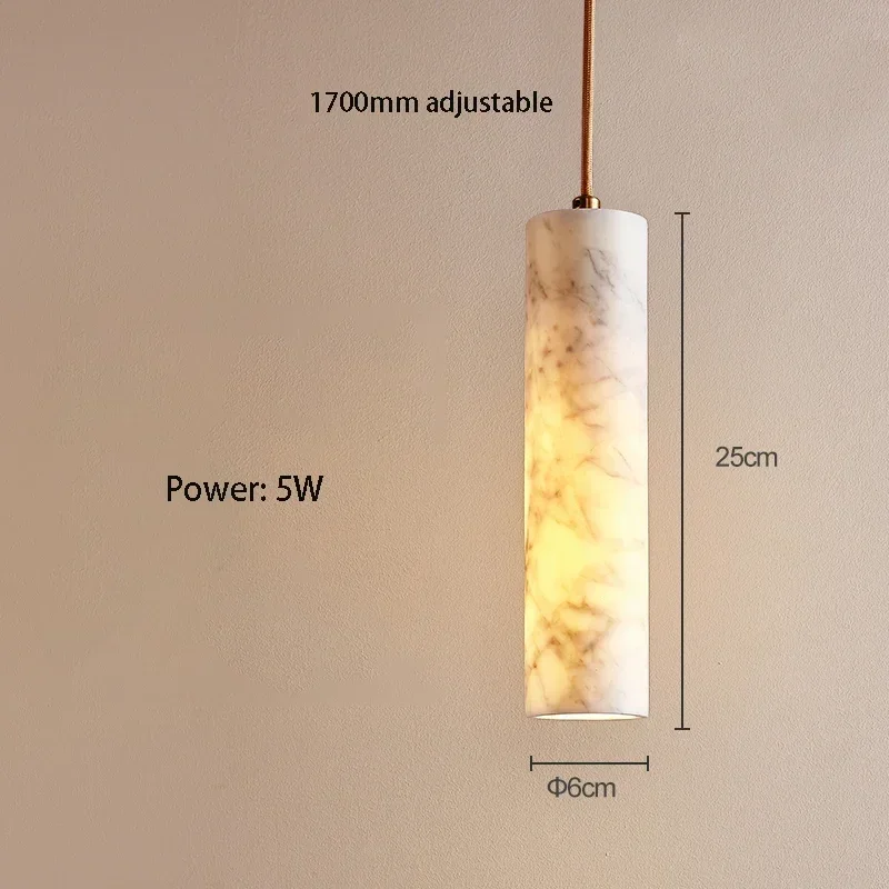Hanging Moon Lamp - Lampu Gantung Marmer Spanyol Mewah dengan