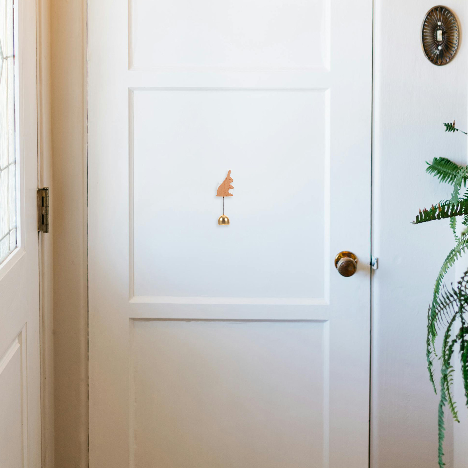 Home Decor Retail Stores - Lonceng Pintu Kayu Solid Gaya Kelinci