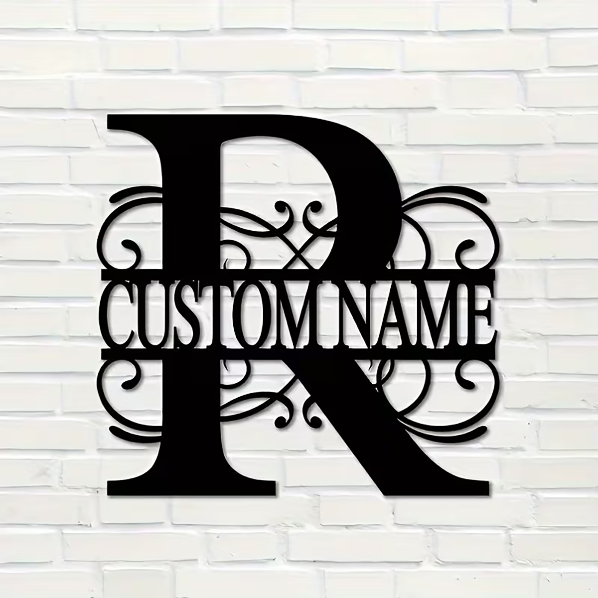 Home Decor Outdoor - Seni Dinding Logam Monogram Kustom Klasik