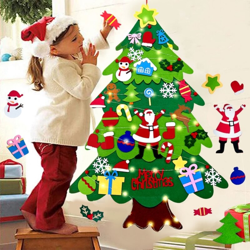 Home Xmas Decor Ideas - Set Pohon Natal Felt DIY Anak-Anak