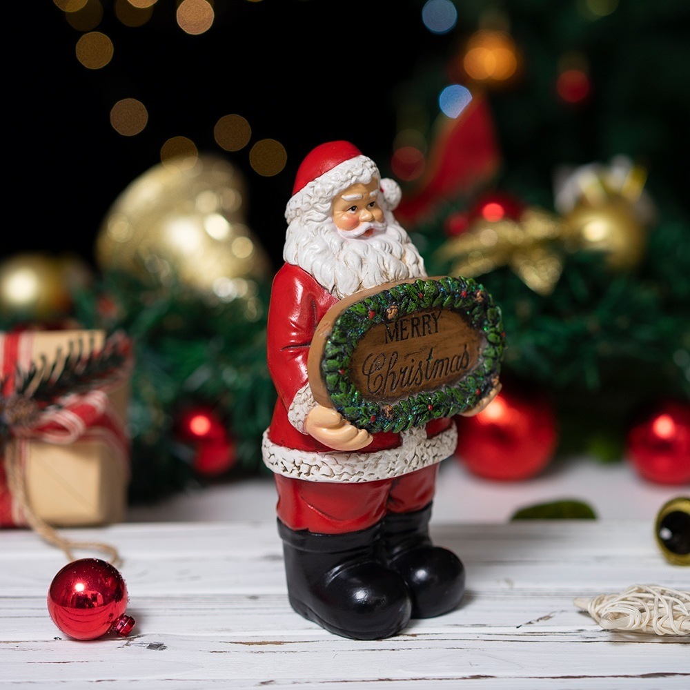 Patung Santa Claus Resin Dekor - Home Xmas Decor Ideas ulasan dan harga