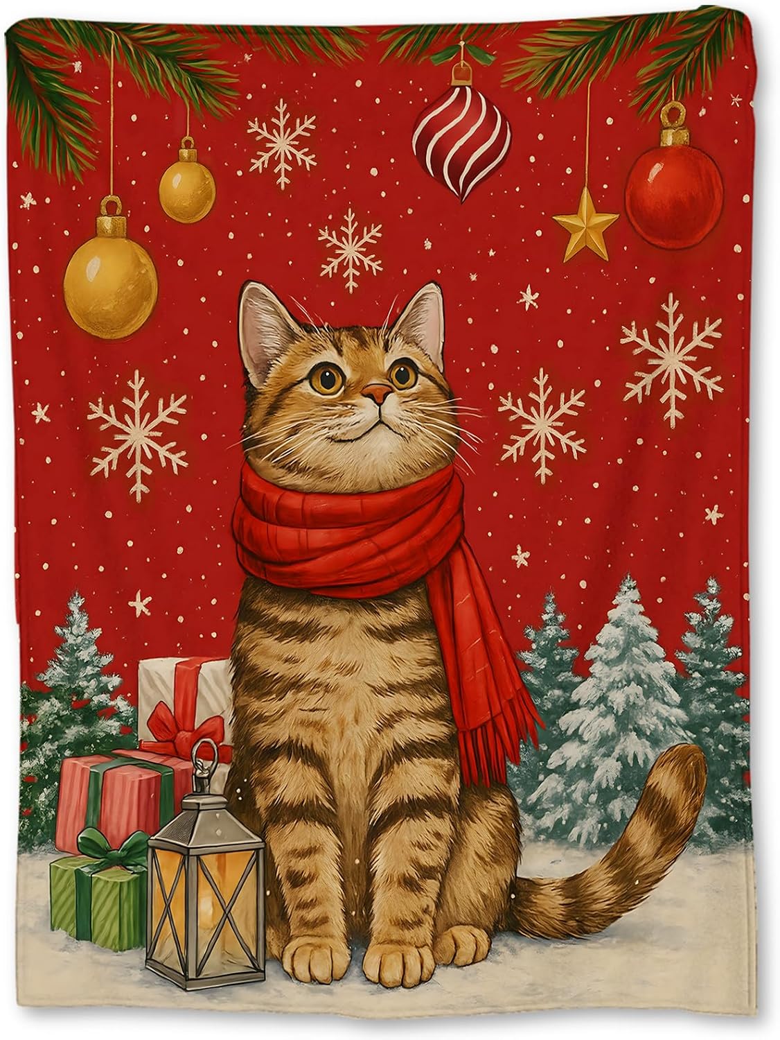 Selimut Natal Motif Kucing, De - Home Xmas Decor Ideas ulasan dan harga