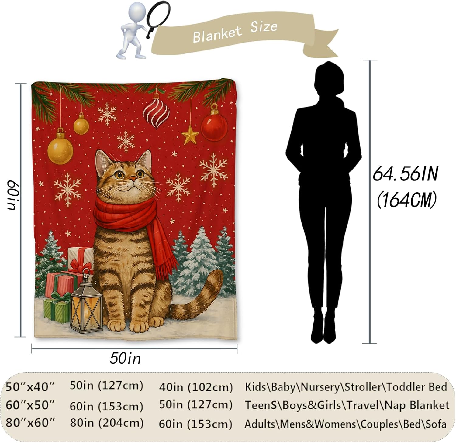 Selimut Natal Motif Kucing, De - Home Xmas Decor Ideas ulasan dan harga