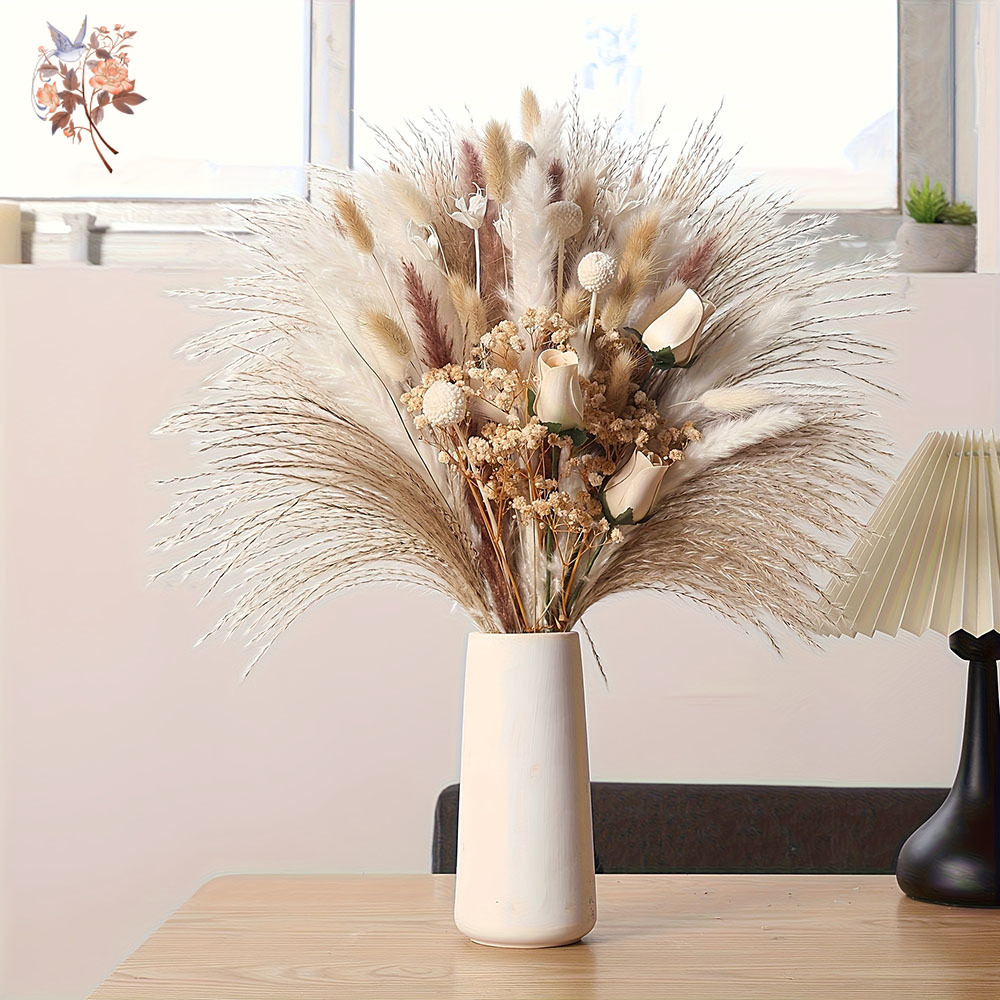 80Pcs Buket Bunga Kering Artif - Dried Flower Bouquet ulasan dan harga