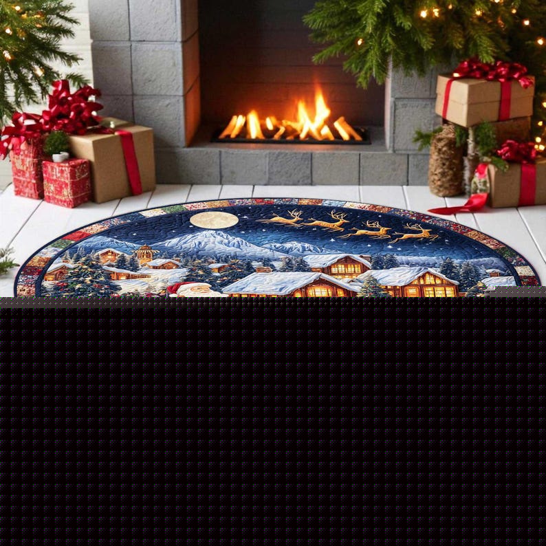 Keset Natal Santa Sleigh, Karp - Home Xmas Decor Ideas ulasan dan harga