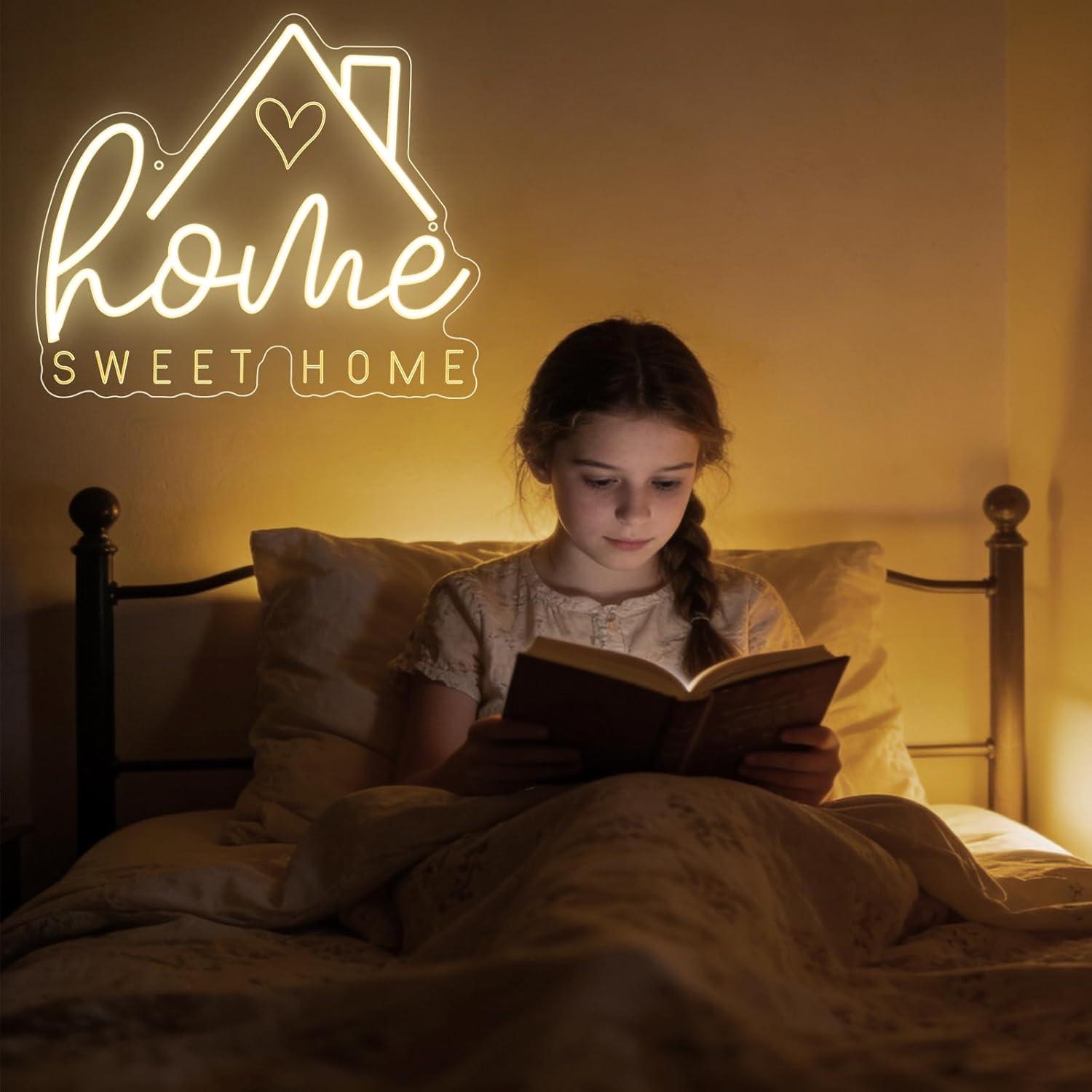 Lampu LED Neon Sweet Home USB  - Home Decor Gift ulasan dan harga