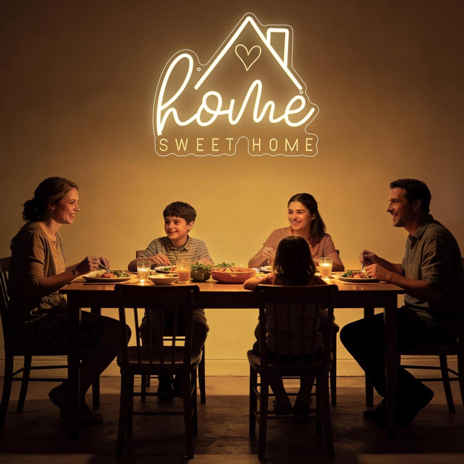 Lampu LED Neon Sweet Home USB  - Home Decor Gift ulasan dan harga