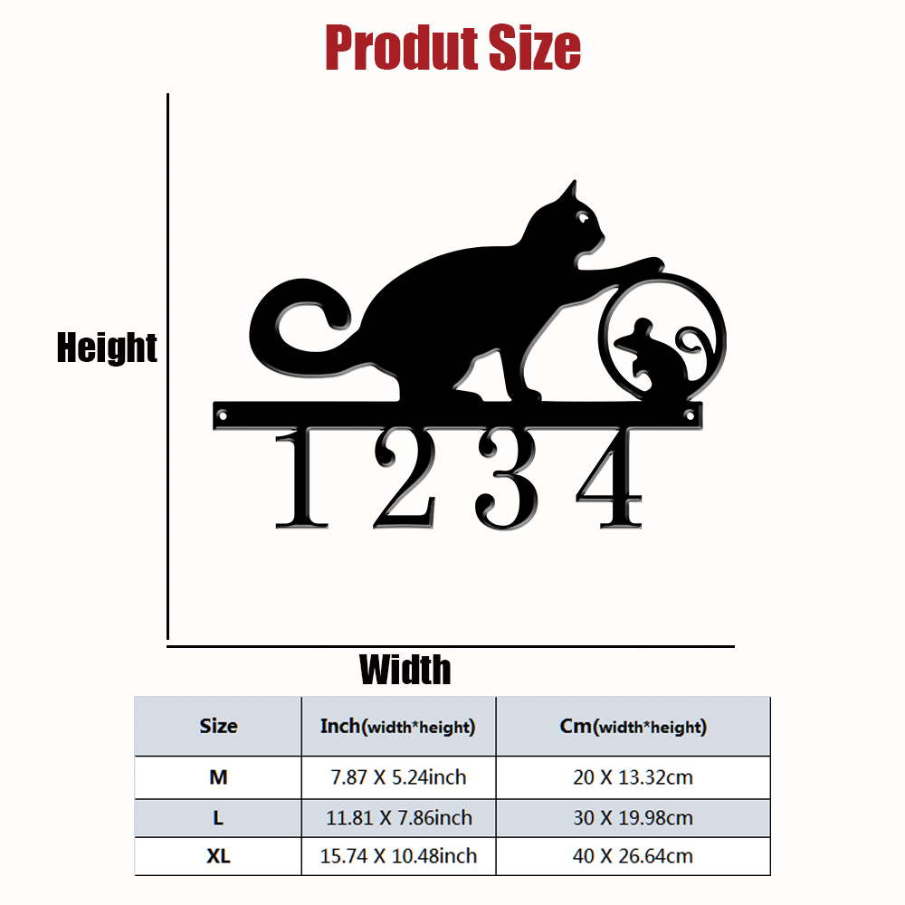 1Pc Nomor Rumah Logam Kustom B - Home Decor Cat ulasan dan harga