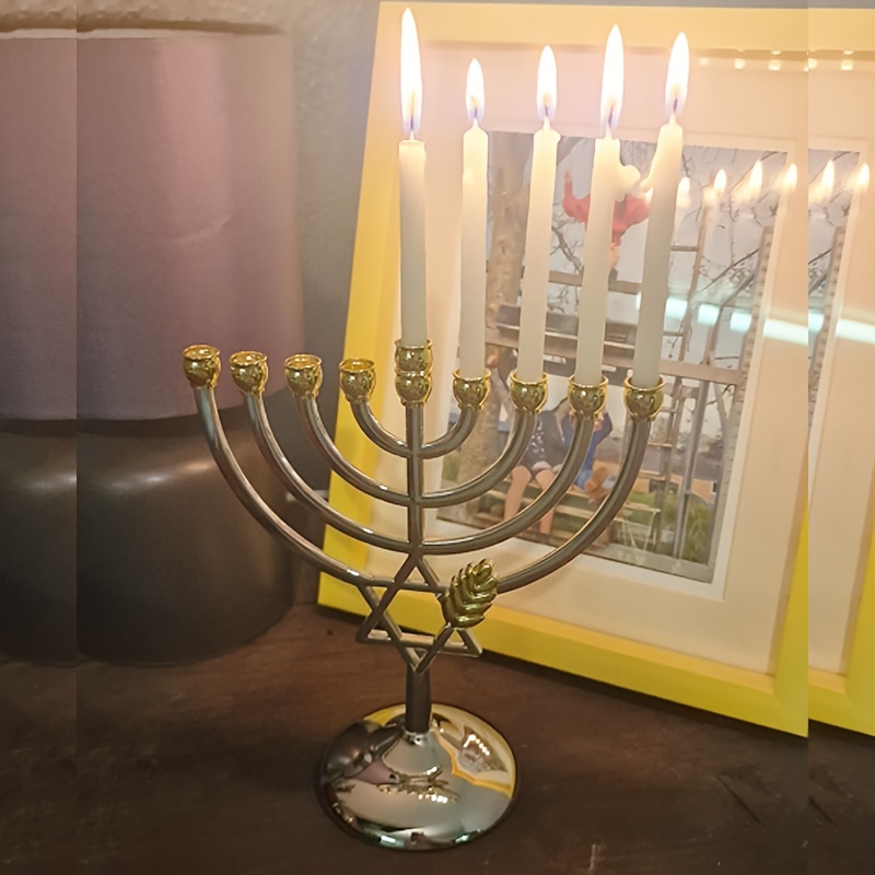 Tempat Lilin Hanukkah Menorah  - Home Decor Gift ulasan dan harga
