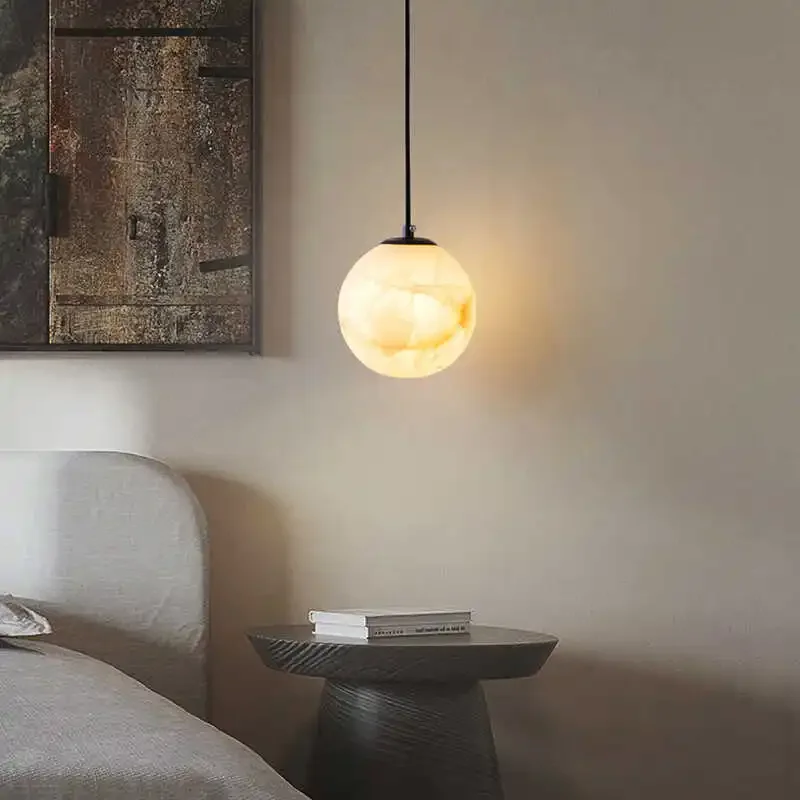 Lampu Gantung Marmer Alami Min - Hanging Moon Lamp ulasan dan harga