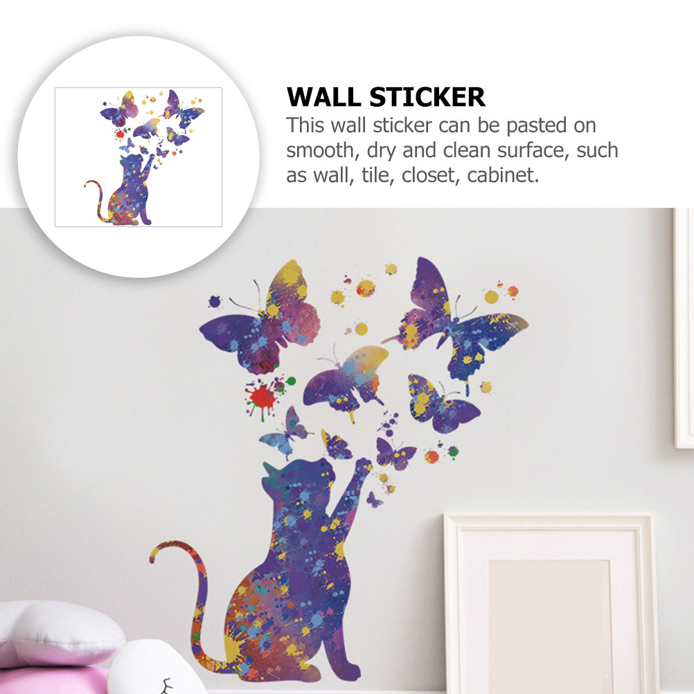 2 Lembar Stiker Kucing untuk D - Home Decor Cat ulasan dan harga