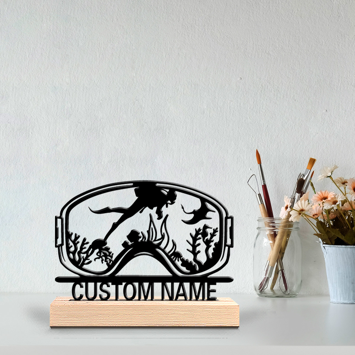 1pc Dekorasi Dinding Kayu Cust - Home Christmas Decor ulasan dan harga