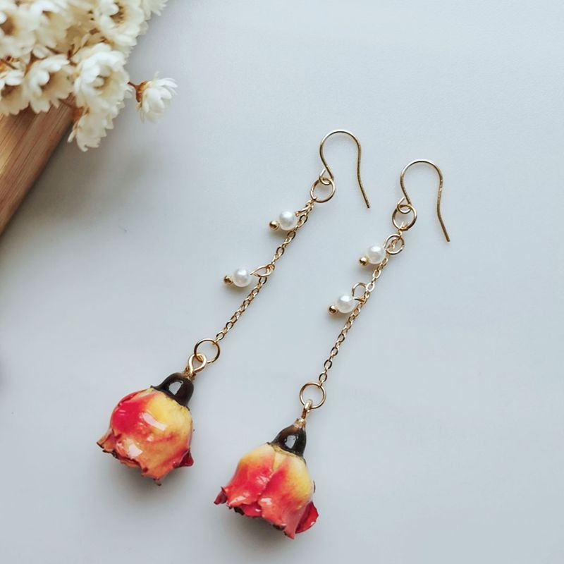 Anting-anting Rumbai Mutiara M - Dried Flower Bouquet ulasan dan harga