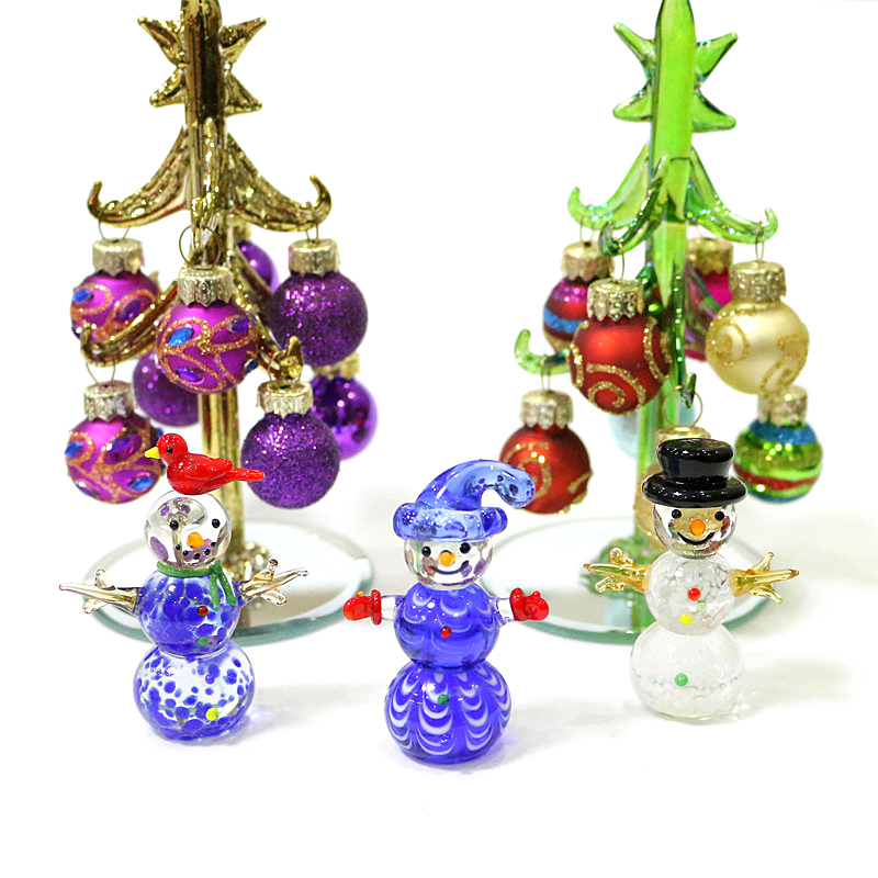 Figurine Manusia Salju Kaca Mi - Home Xmas Decor Ideas ulasan dan harga