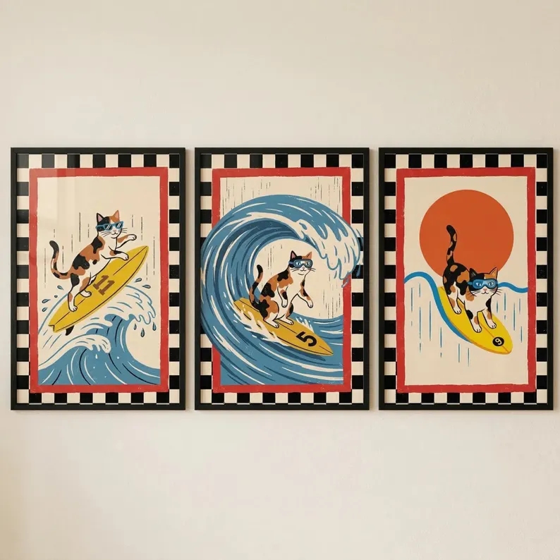 3 Buah Gambar Poster Lukisan K - Home Decor Cat ulasan dan harga
