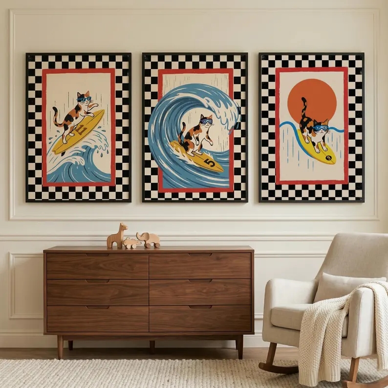 3 Buah Gambar Poster Lukisan K - Home Decor Cat ulasan dan harga