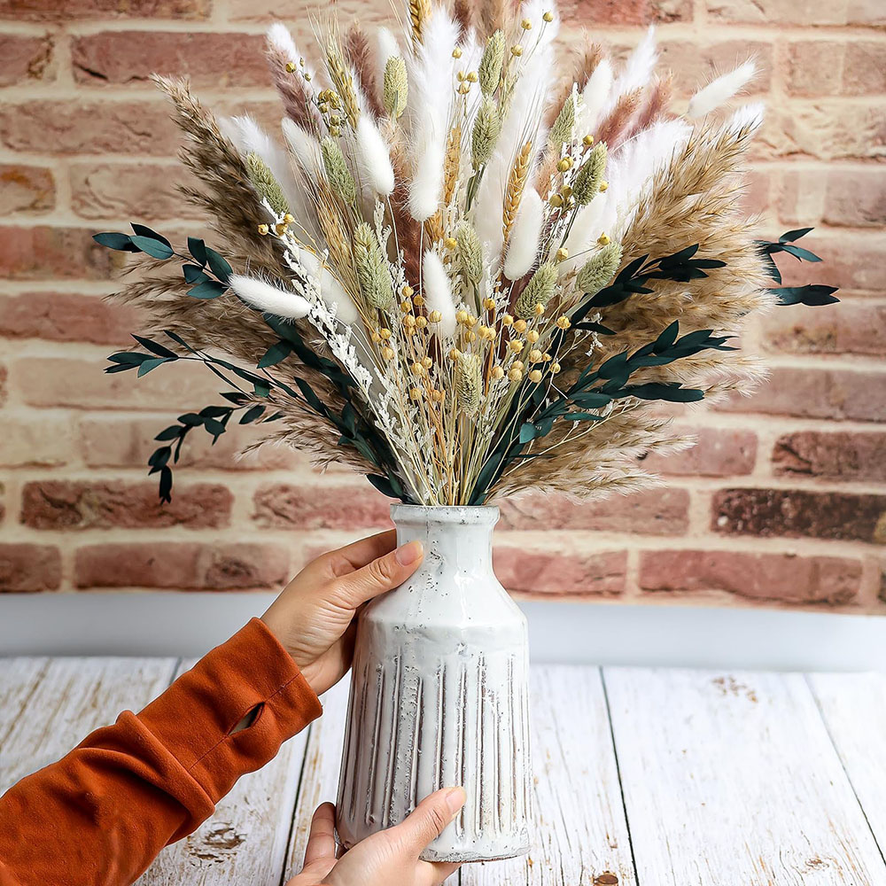 100 pcs Buket Rumput Pampas Ke - Dried Flower Bouquet ulasan dan harga