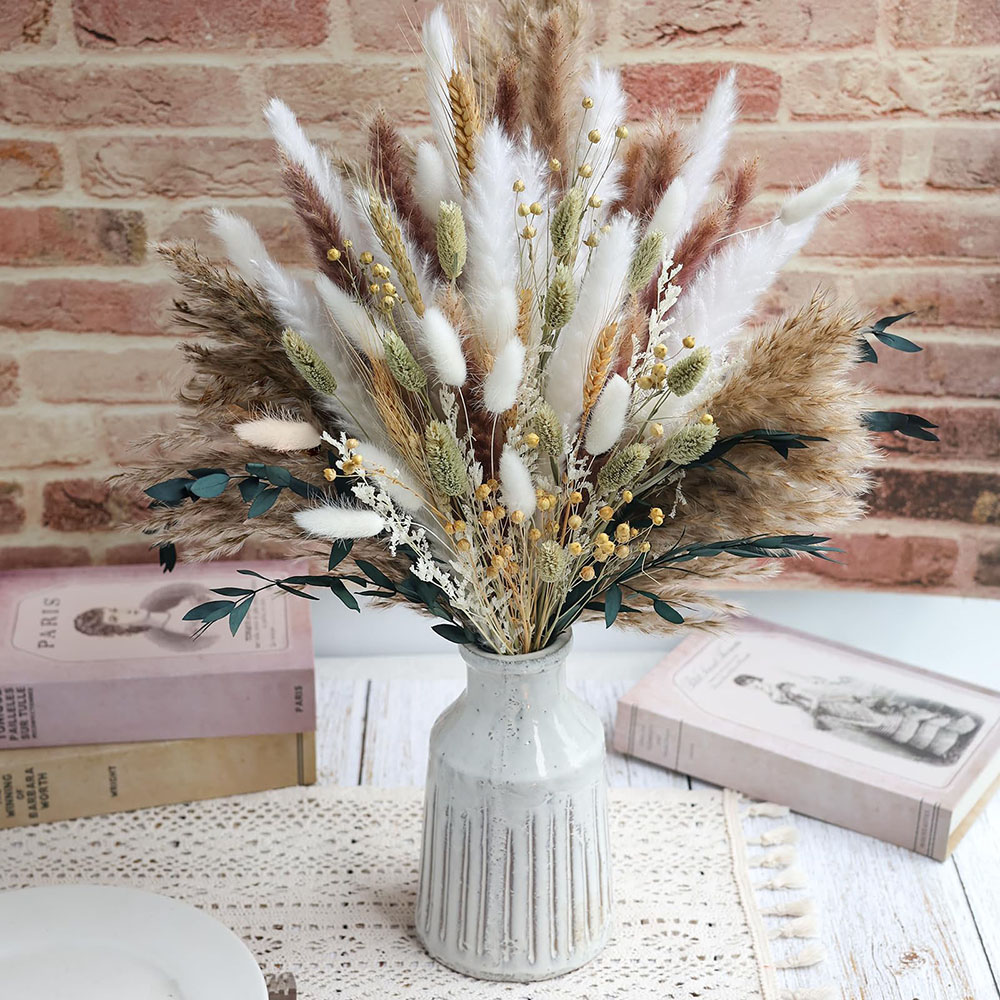100 pcs Buket Rumput Pampas Ke - Dried Flower Bouquet ulasan dan harga