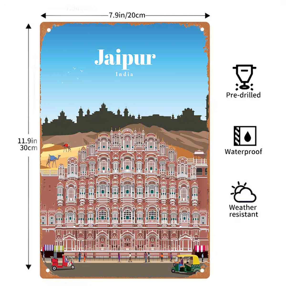 2D FLAT 1pc Dekorasi Dinding L - Home Decor Jaipur ulasan dan harga