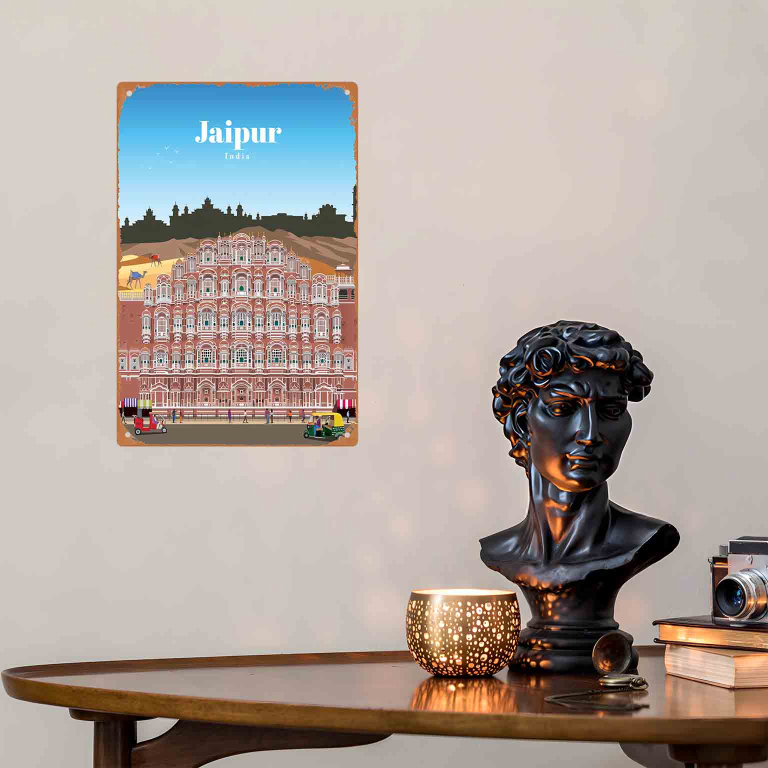 2D FLAT 1pc Dekorasi Dinding L - Home Decor Jaipur ulasan dan harga