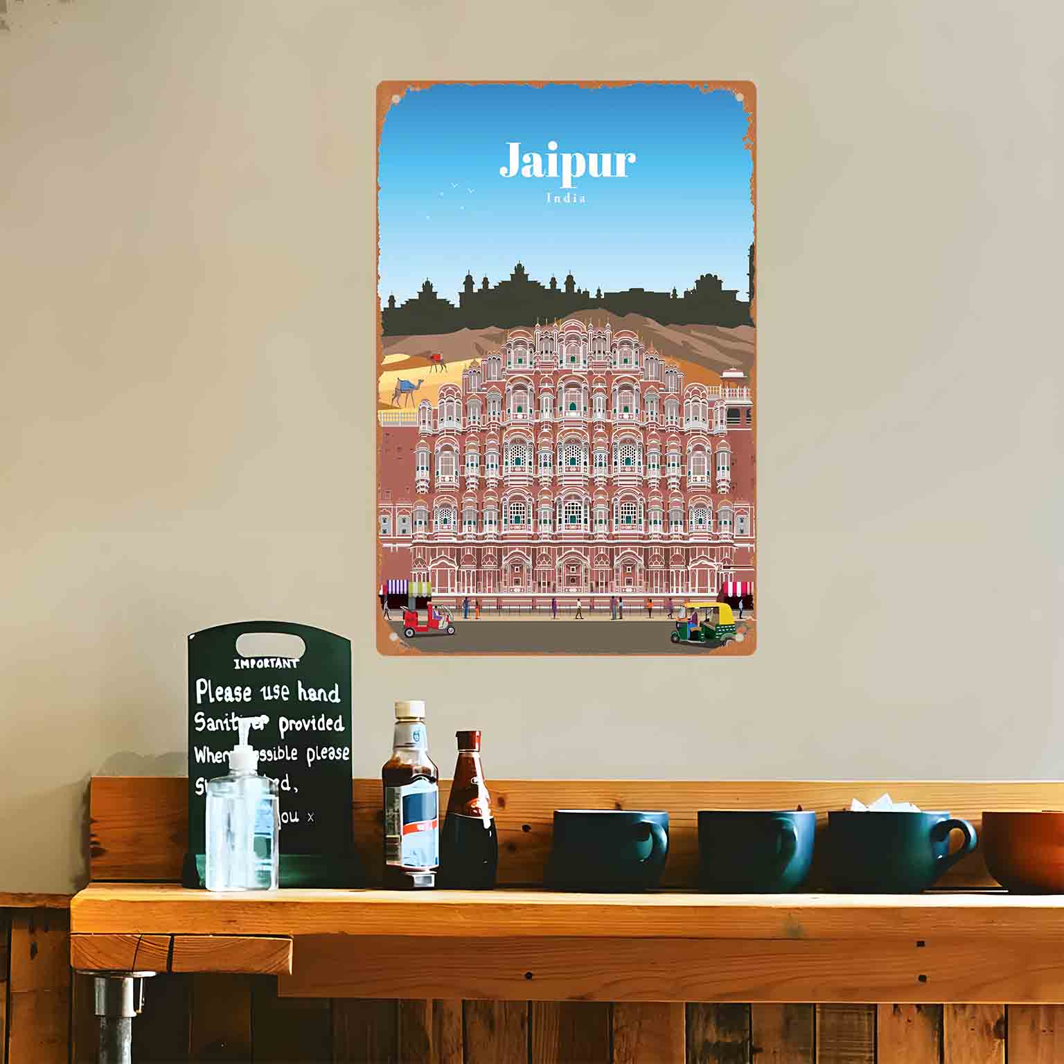 2D FLAT 1pc Dekorasi Dinding L - Home Decor Jaipur ulasan dan harga