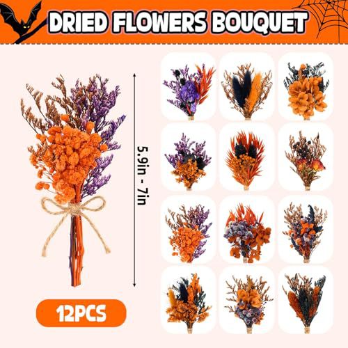 12 Buah Buket Bunga Kering Min - Dried Flower Bouquet ulasan dan harga