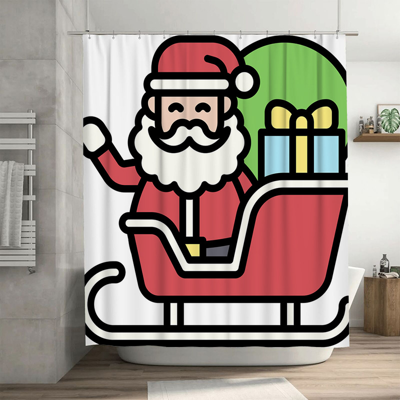 Tirai Mandi Natal Santa Claus, - Home Xmas Decor Ideas ulasan dan harga