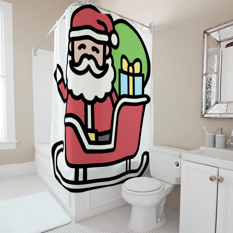 Tirai Mandi Natal Santa Claus, - Home Xmas Decor Ideas ulasan dan harga