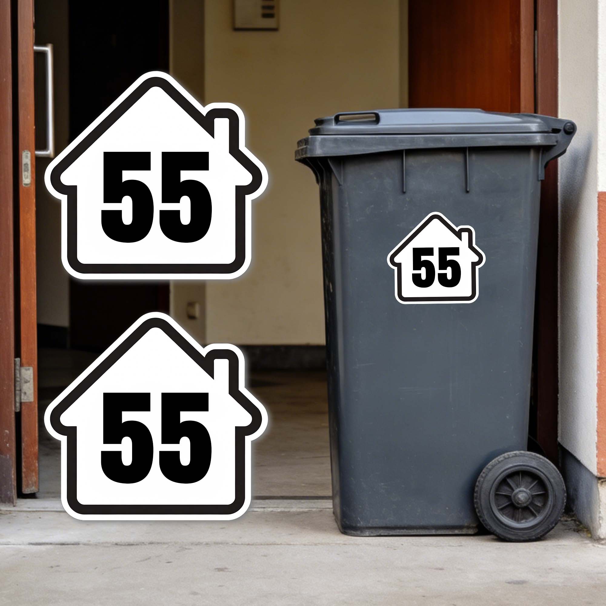 Stiker Tempat Sampah DIY Pola  - Home Decor Outdoor ulasan dan harga