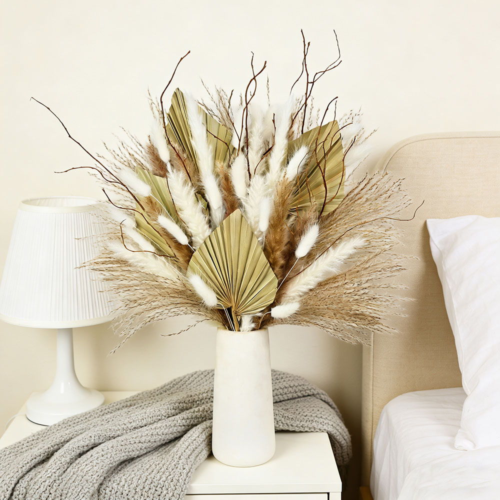 Rangkaian Daun Palem Kering Al - Dried Flower Bouquet ulasan dan harga