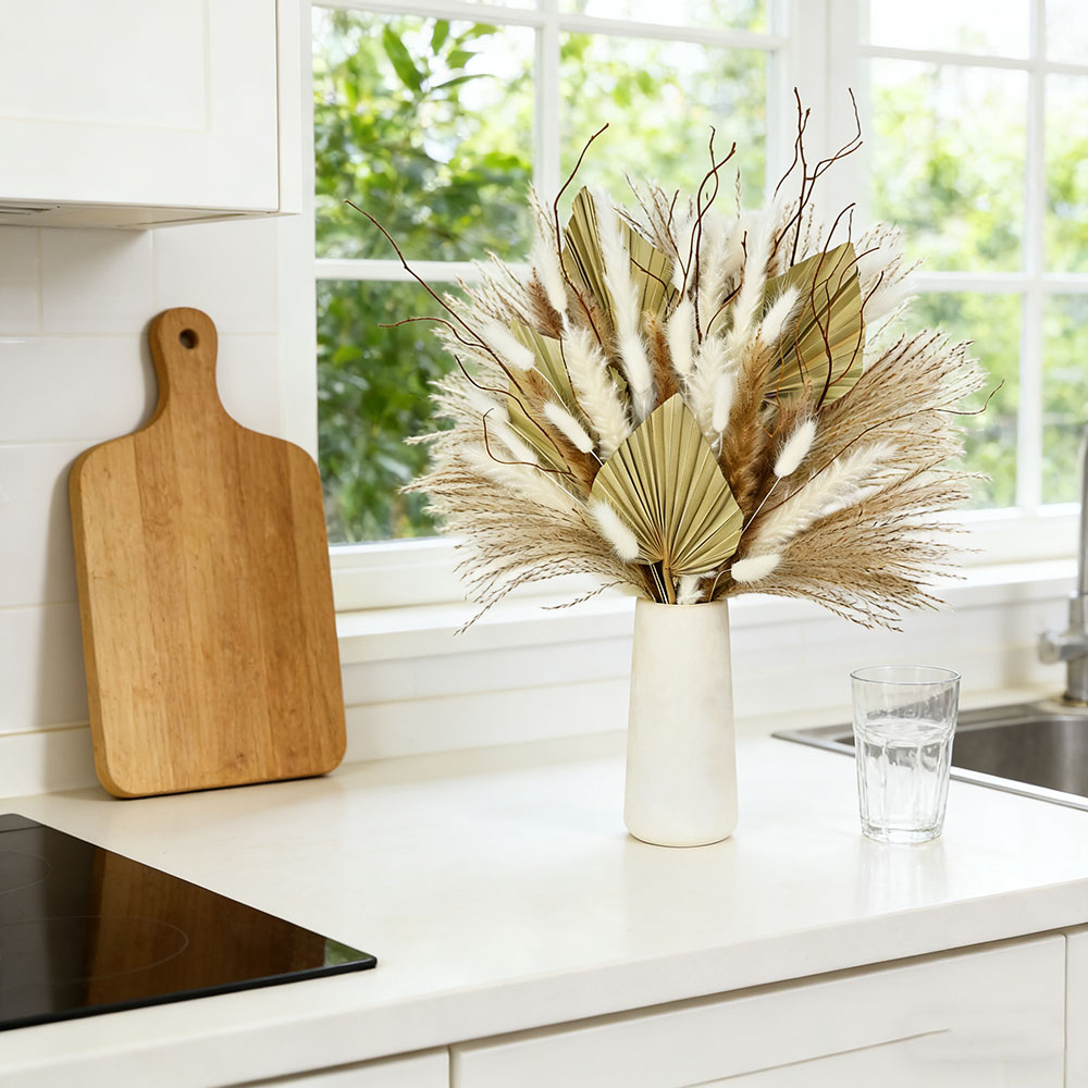 Rangkaian Daun Palem Kering Al - Dried Flower Bouquet ulasan dan harga